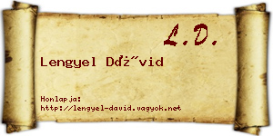 Lengyel Dávid névjegykártya